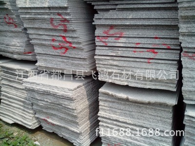 江西九江G603芝麻白火烧面 大型工厂石材加工之路面人行道毛板应用指南